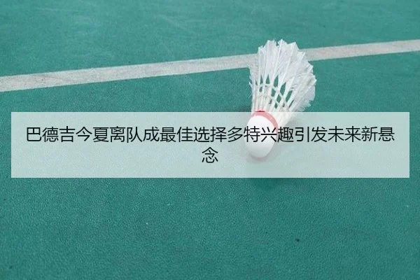 巴德吉今夏离队成最佳选择多特兴趣引发未来新悬念